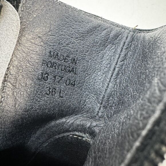 Birkenstock Stowe Women's Boot EU 36L US 5 Black Leather Moto Boots Zip Germany - Picture 9 of 9